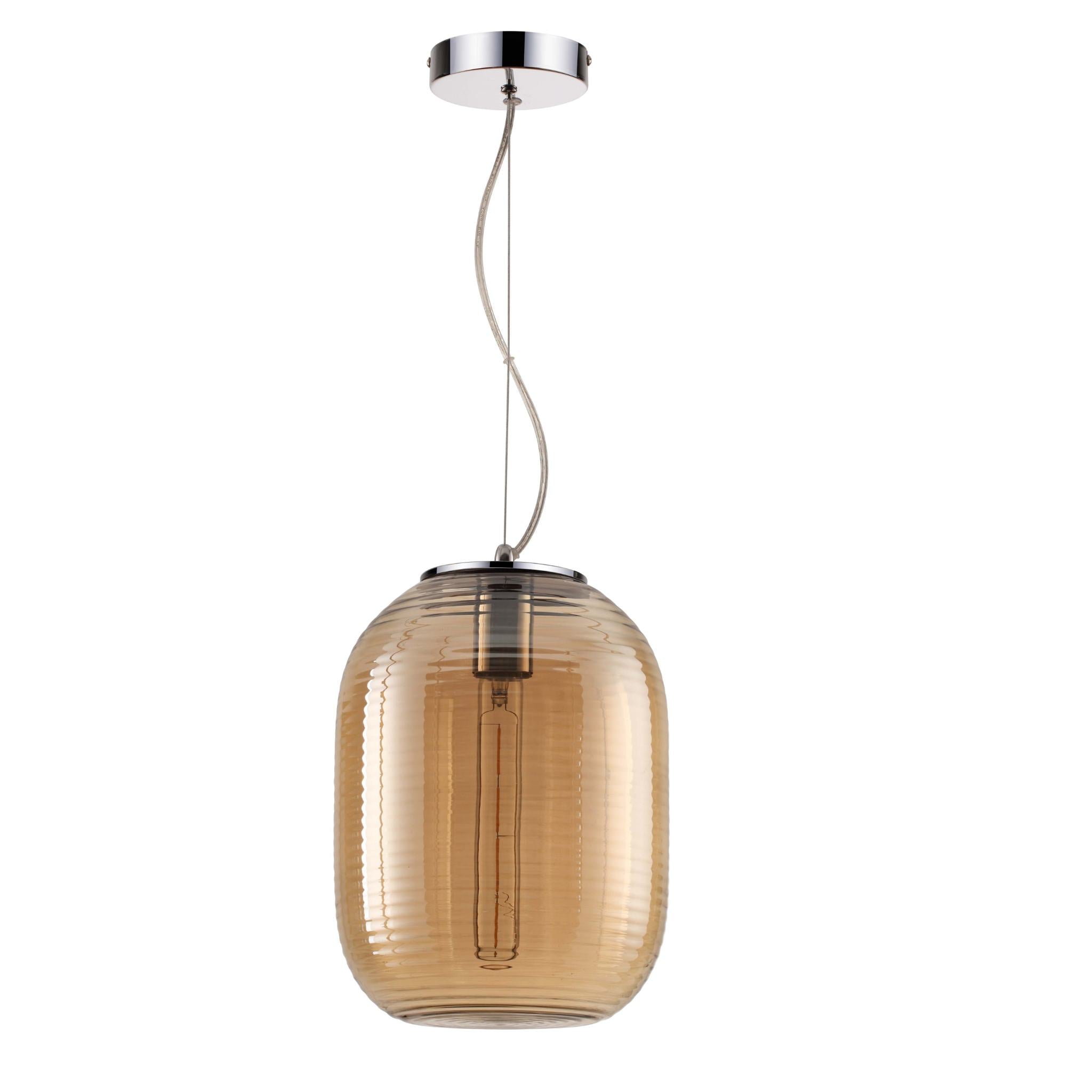 Emily 337601-22 - Pendant lamp - Smoke brown