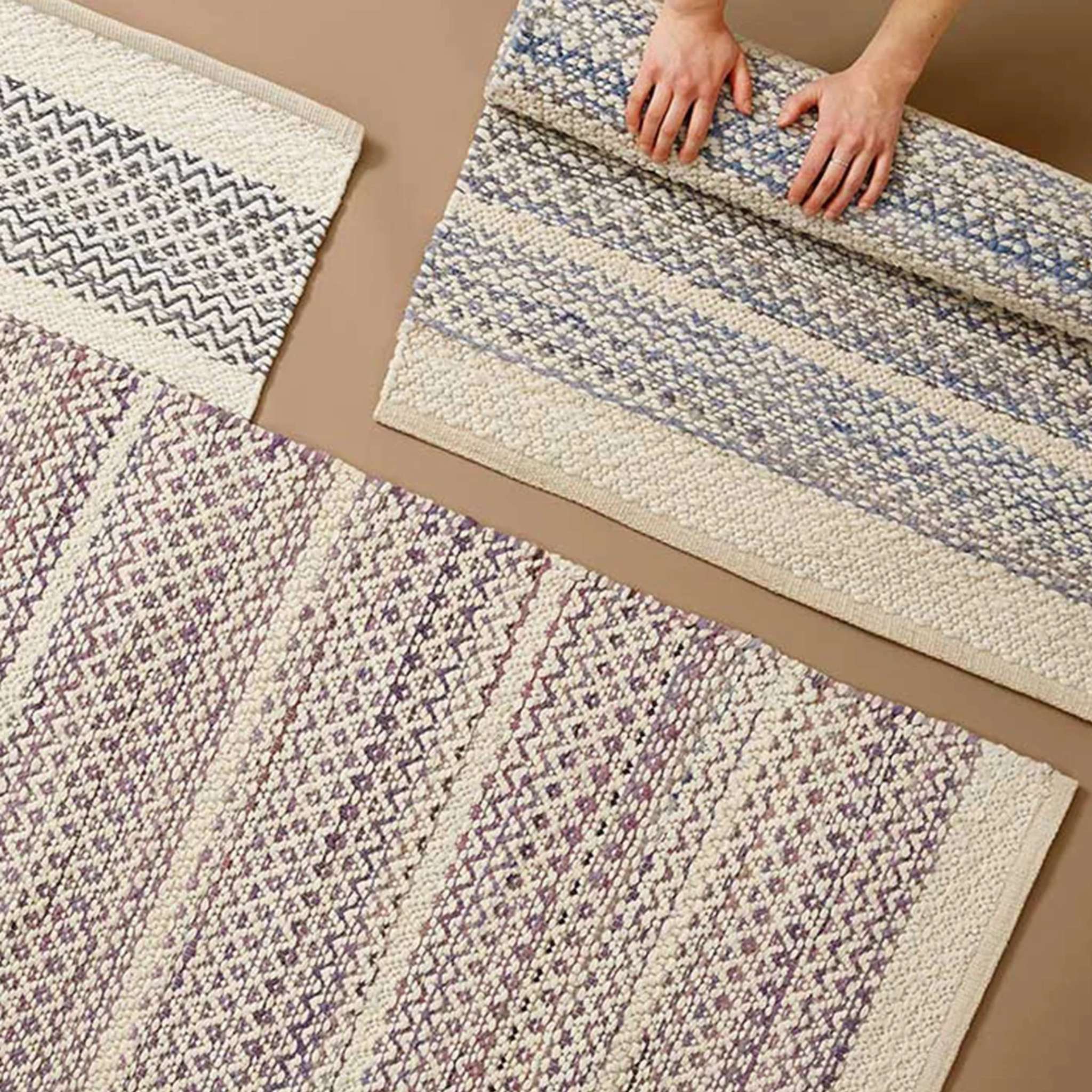 Finarte Usva Cotton rug - Blue