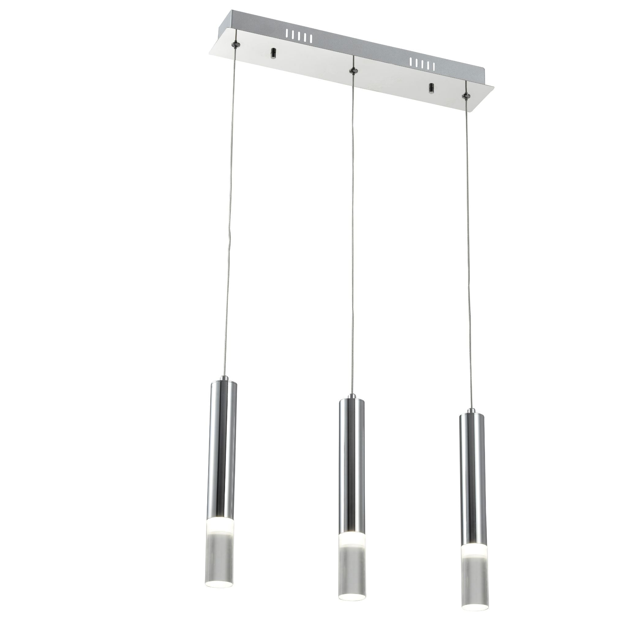 Gwen 330503-06 - Pendant lamp, 3-piece - Chrome - White