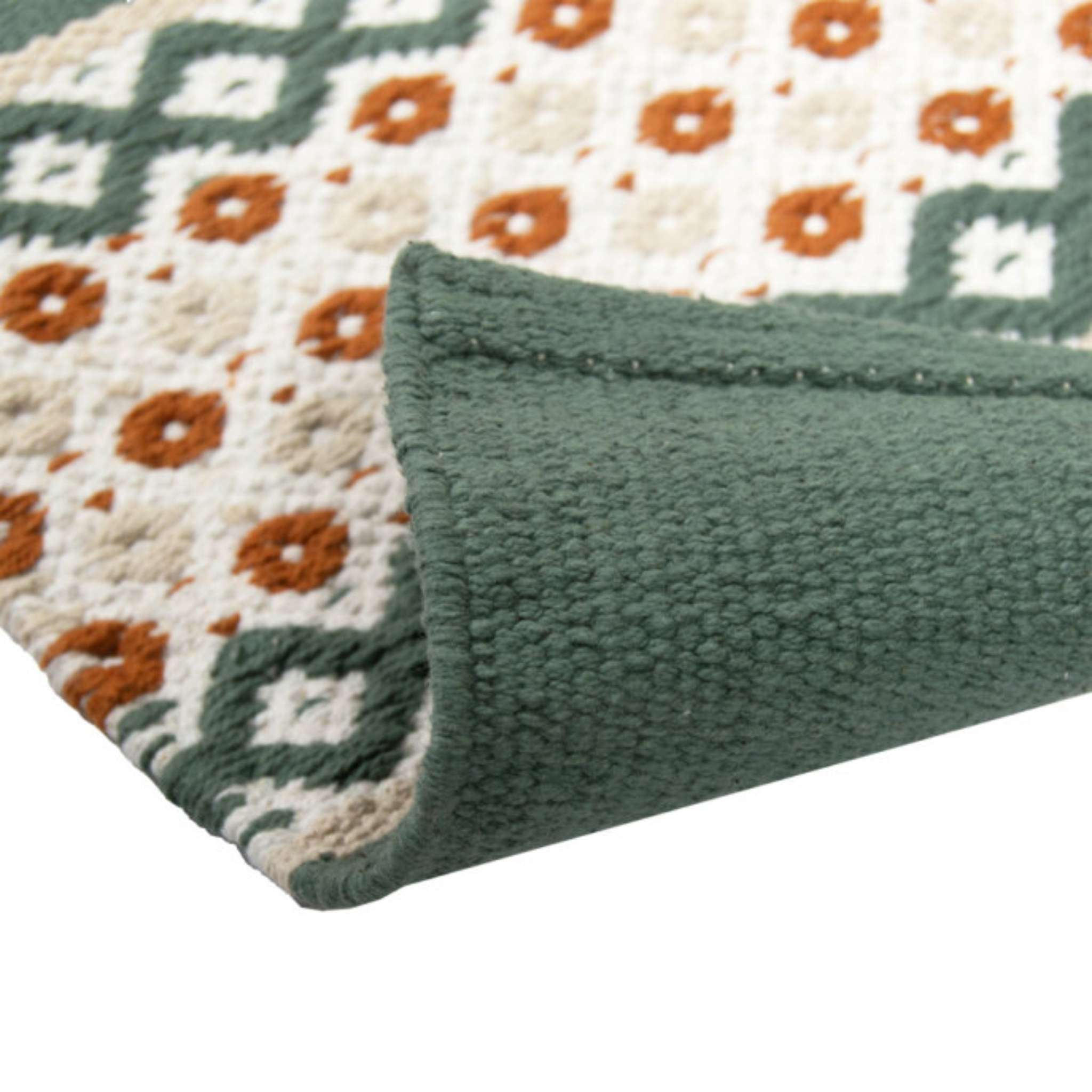 Helka Cotton rug - green
