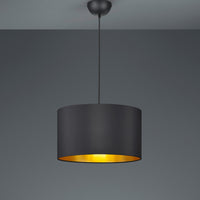 TRIO Hostel pendant lamp - matte black/gold
