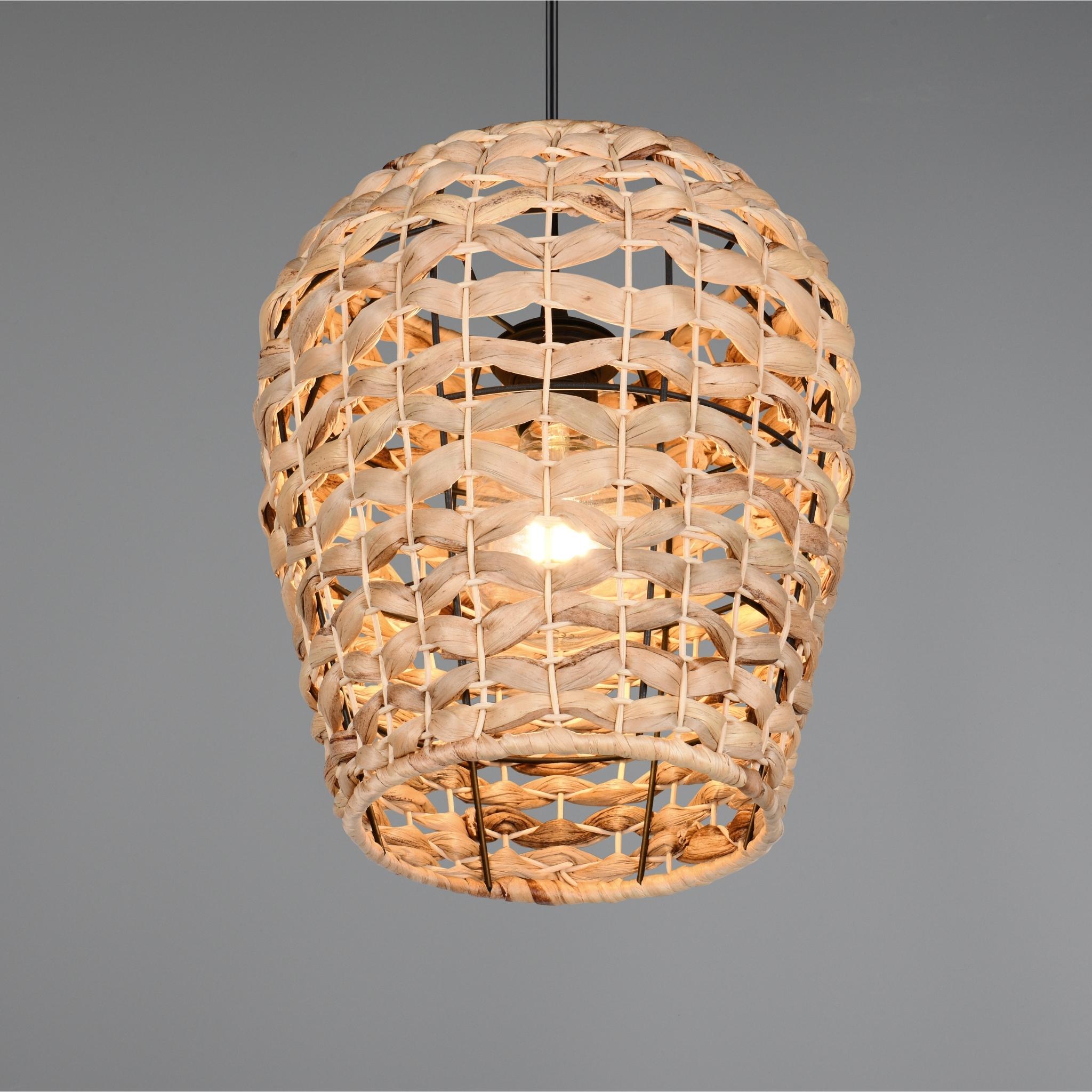 TRIO Jean pendant lamp - natural/sea grass