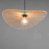 TRIO Laurine pendant lamp - brown/paper cord