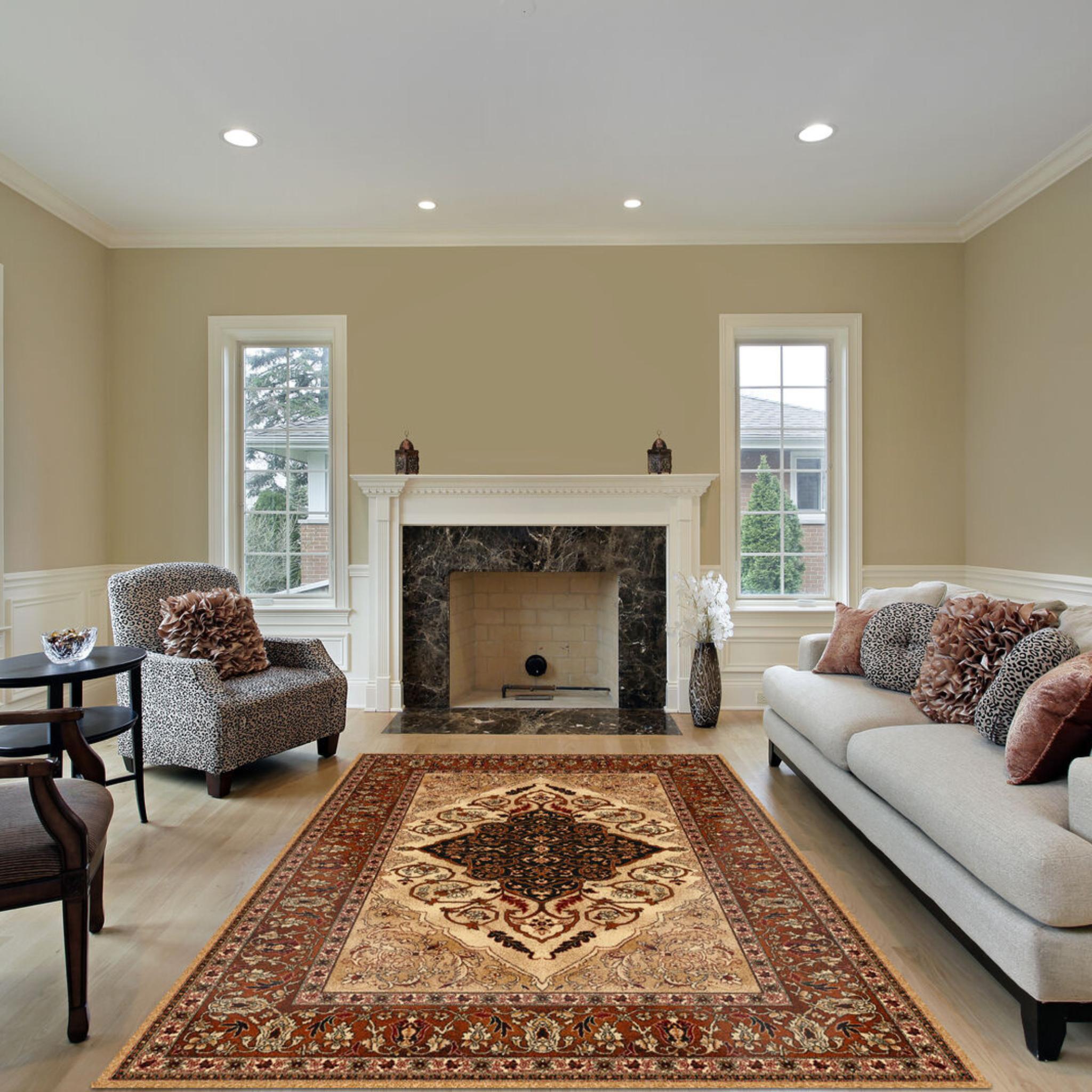 Leyla itämainen villamatto - amber