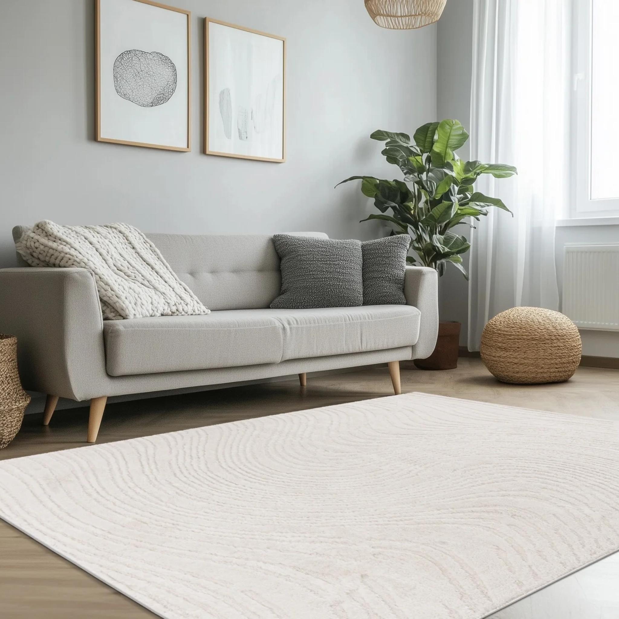 Lotus Pile rug - Natural white