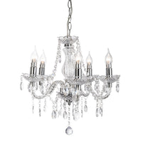 Marie 128305-06 - 5-piece Ceiling Light - Chrome - Clear
