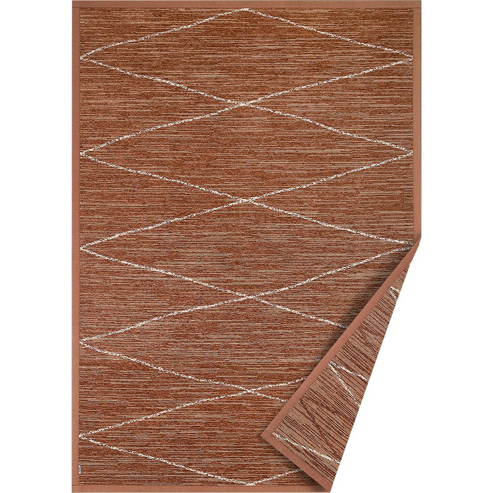Narma KAURI double-sided Cotton rug - dark brown