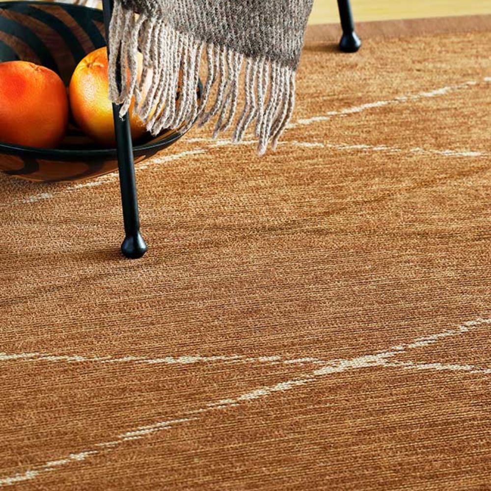 Narma KAURI double-sided Cotton rug - dark brown