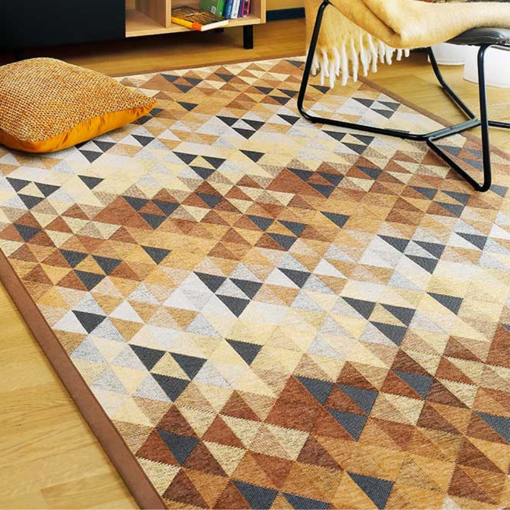 Narma KIVA double-sided Cotton rug - beige/dark brown