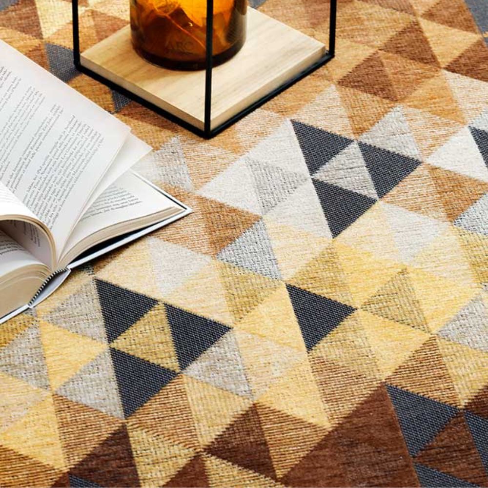 Narma KIVA double-sided Cotton rug - beige/dark brown