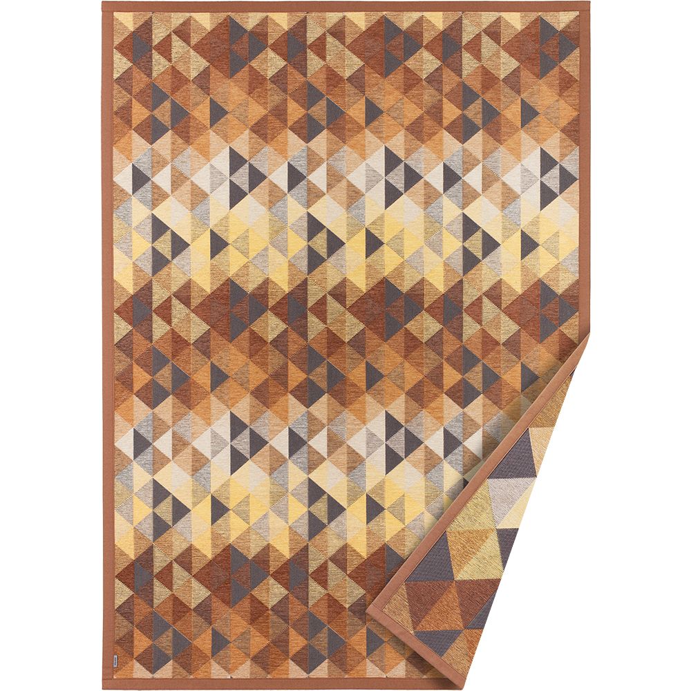 Narma KIVA double-sided Cotton rug - beige/dark brown
