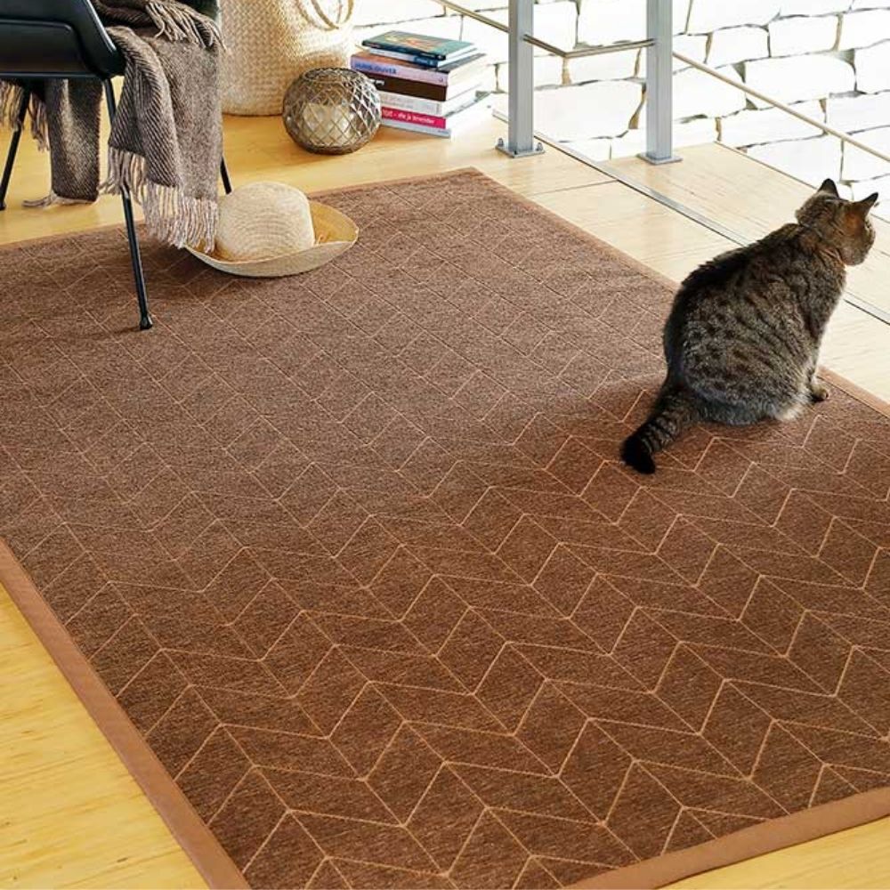 Narma TALI double-sided Cotton rug - dark brown