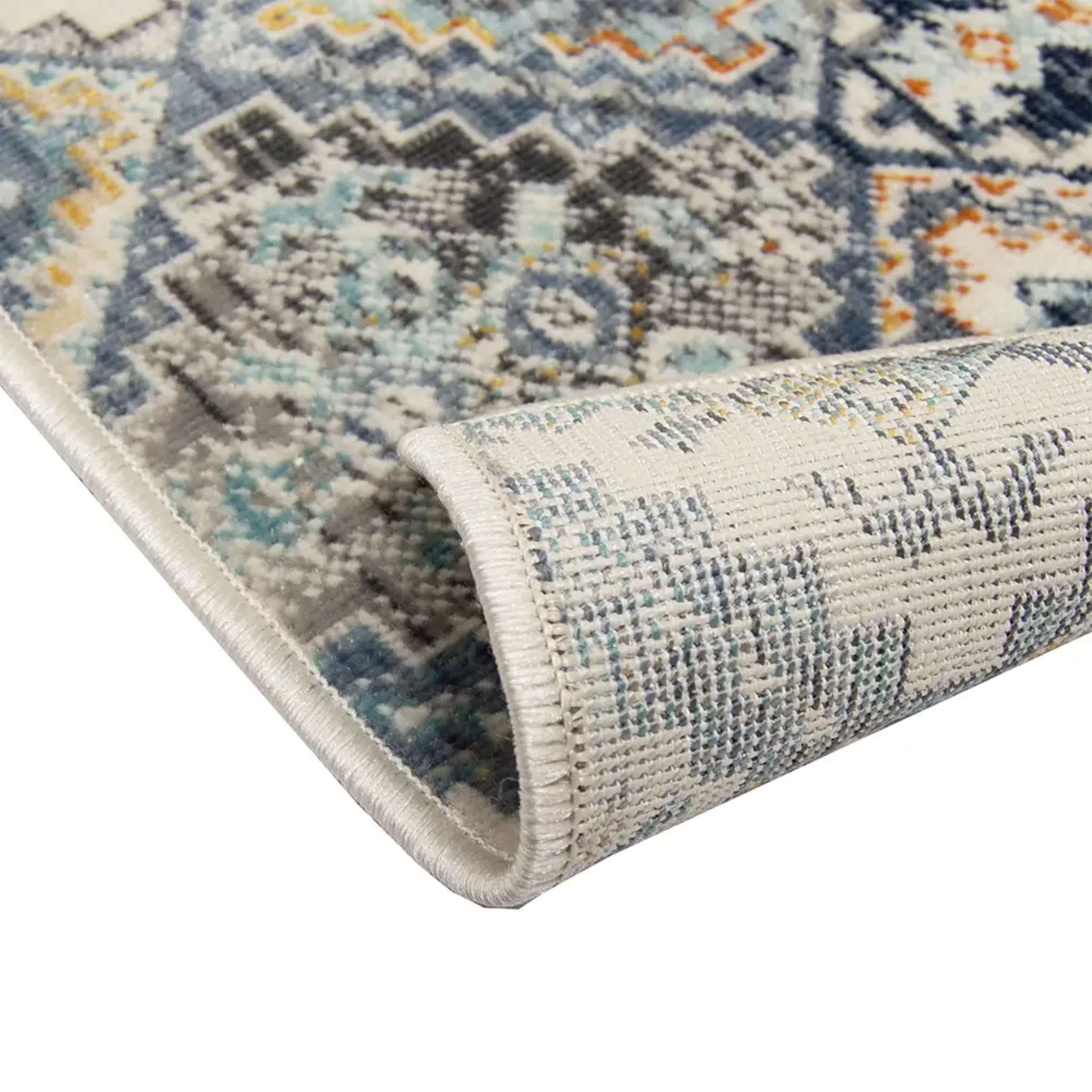 Nimar Oriental Rug Roll - blue