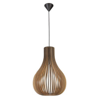 FocusLight OSAKA - Pendant lamp - Black/Wood - Ø38 cm