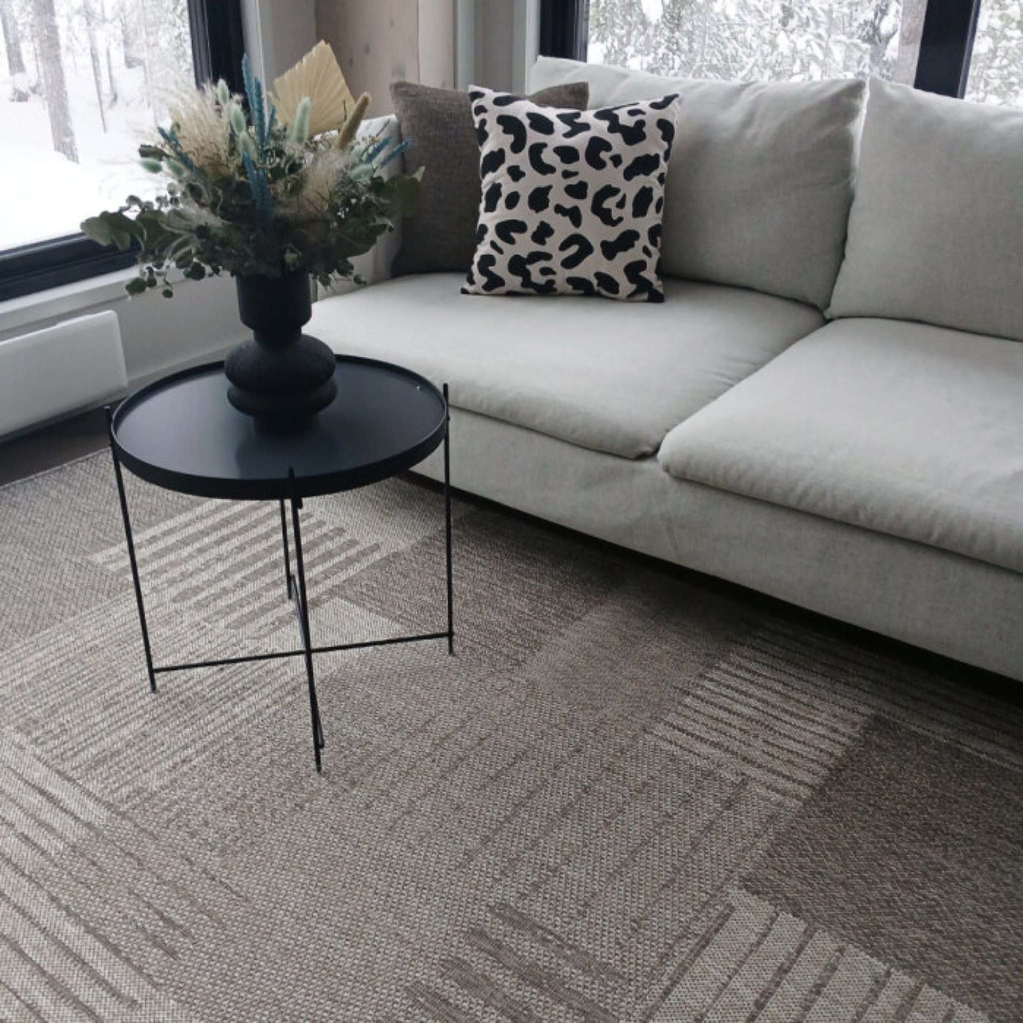Oslo Flatweave rug Roll - linen