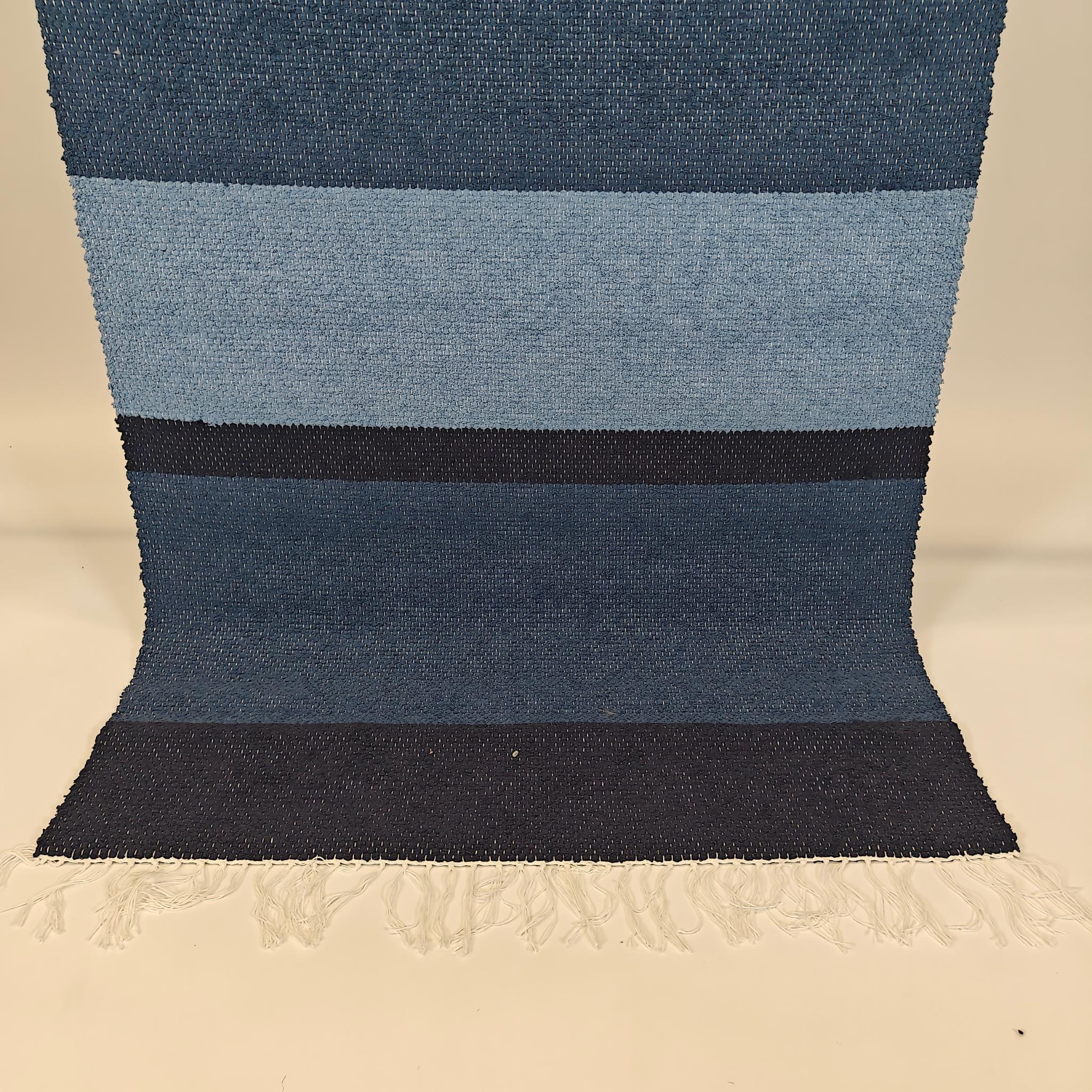 Pihatie domestic Cotton rug - blue