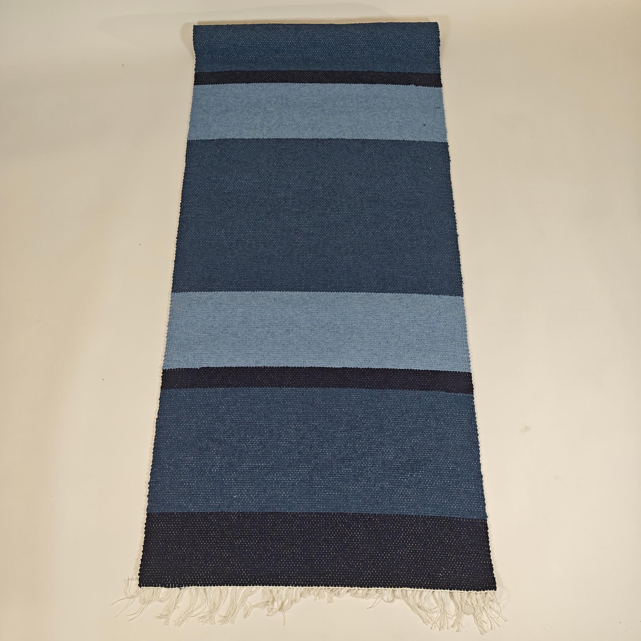 Pihatie domestic Cotton rug - blue
