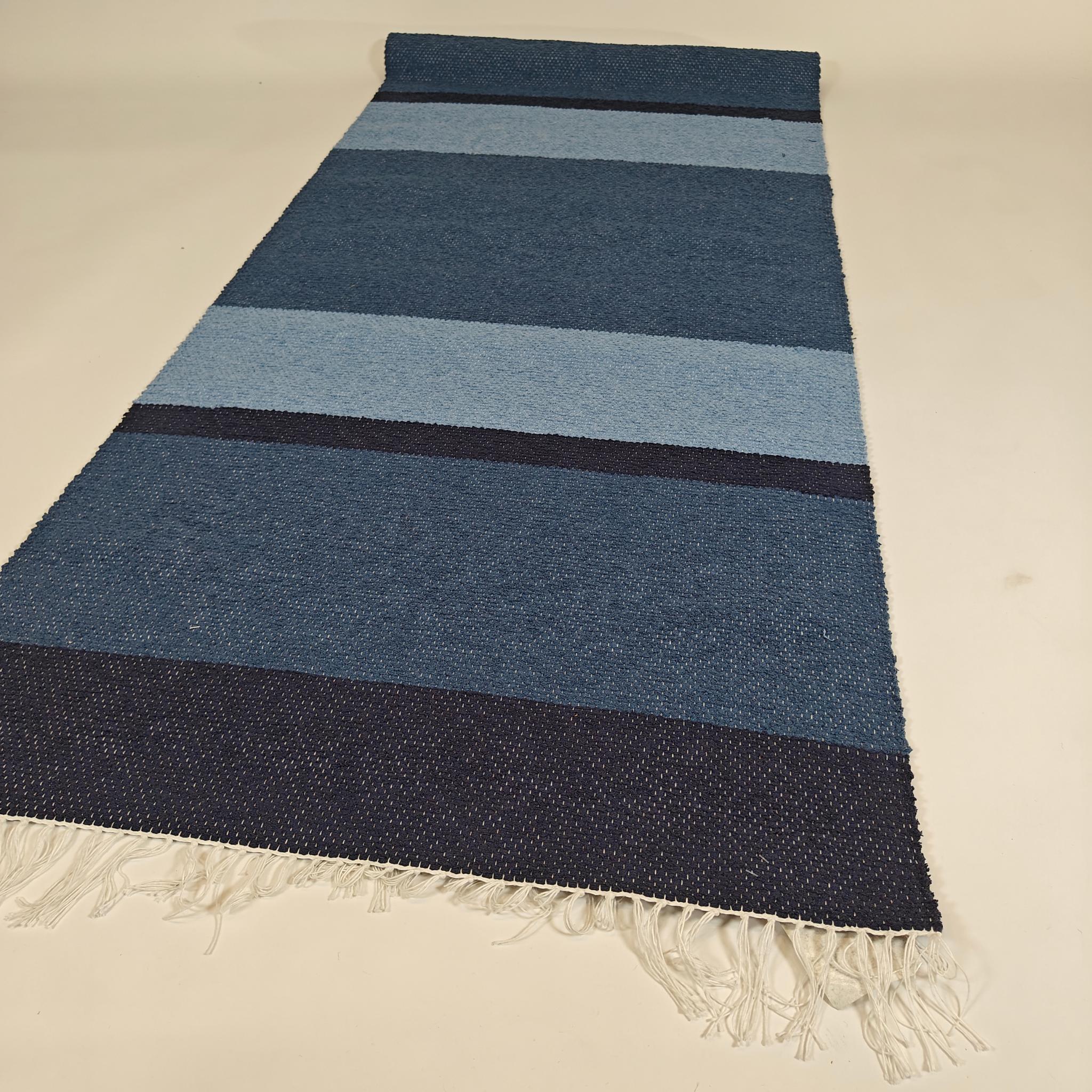 Pihatie Cotton rug Custom Size - blue