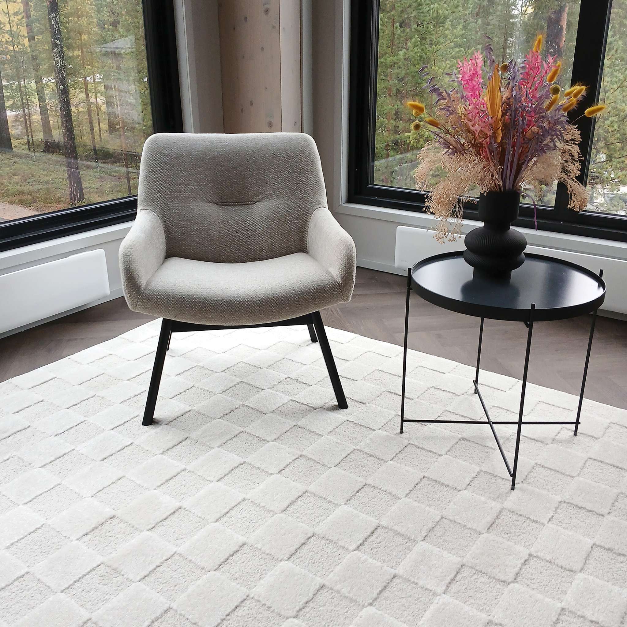 Pisa Pile rug - natural white