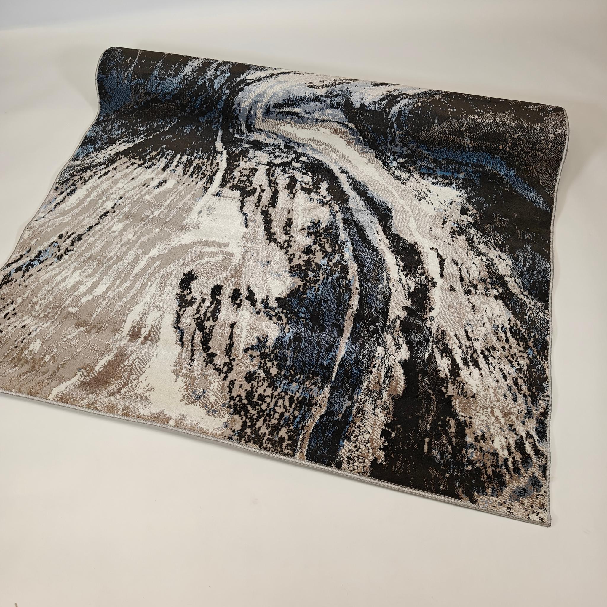 Ripol low pile Rug - beige/blue