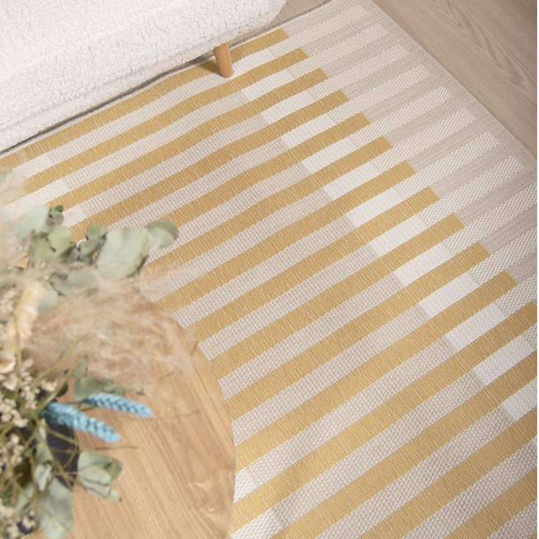 Solar helppohoitoinen matto - Beige-Keltainen