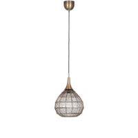 TRIO Soraya pendant lamp - matte black/antique brass