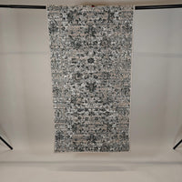 Tris low pile Rug Roll - beige/green