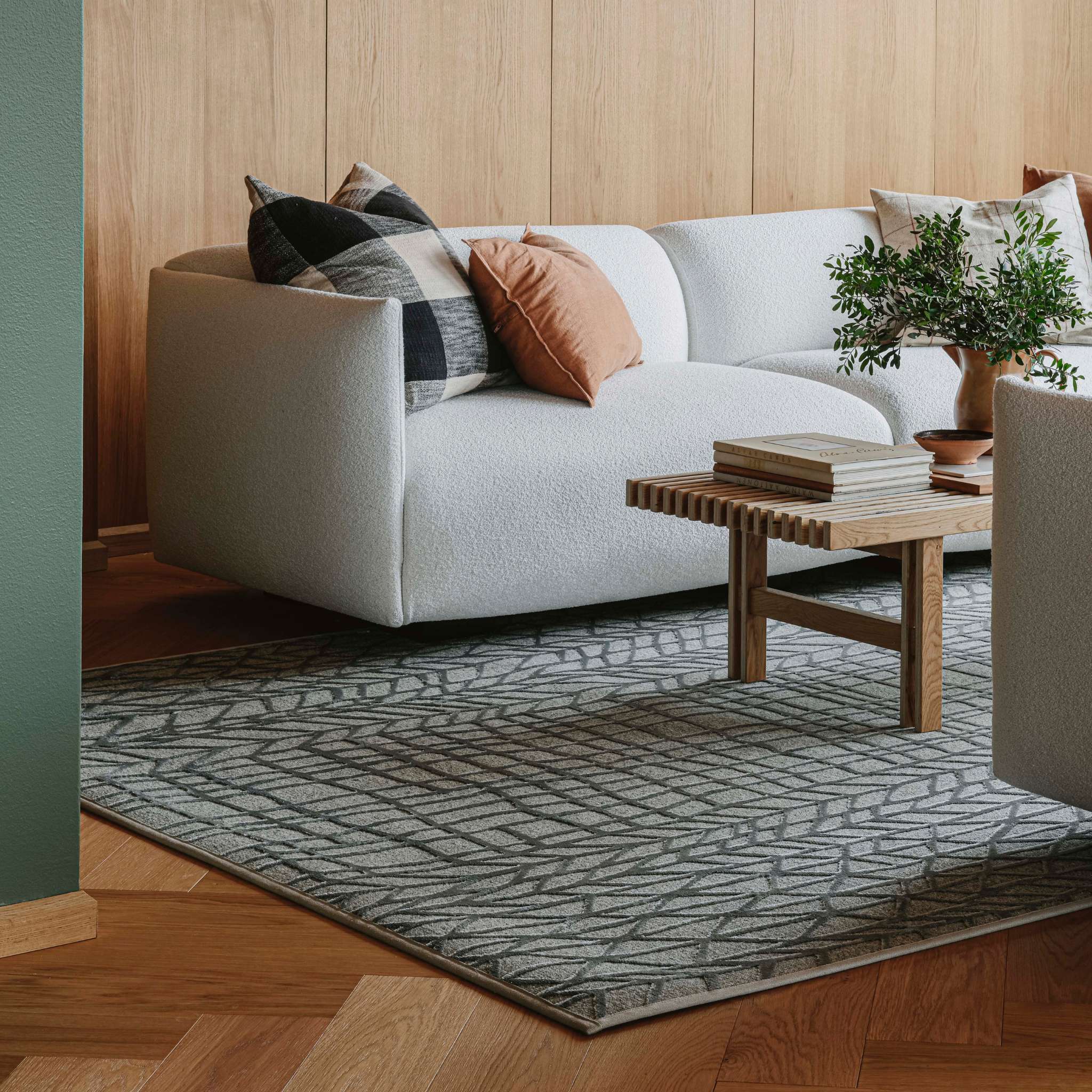 VM Carpet Lastu Rug - 4 silver