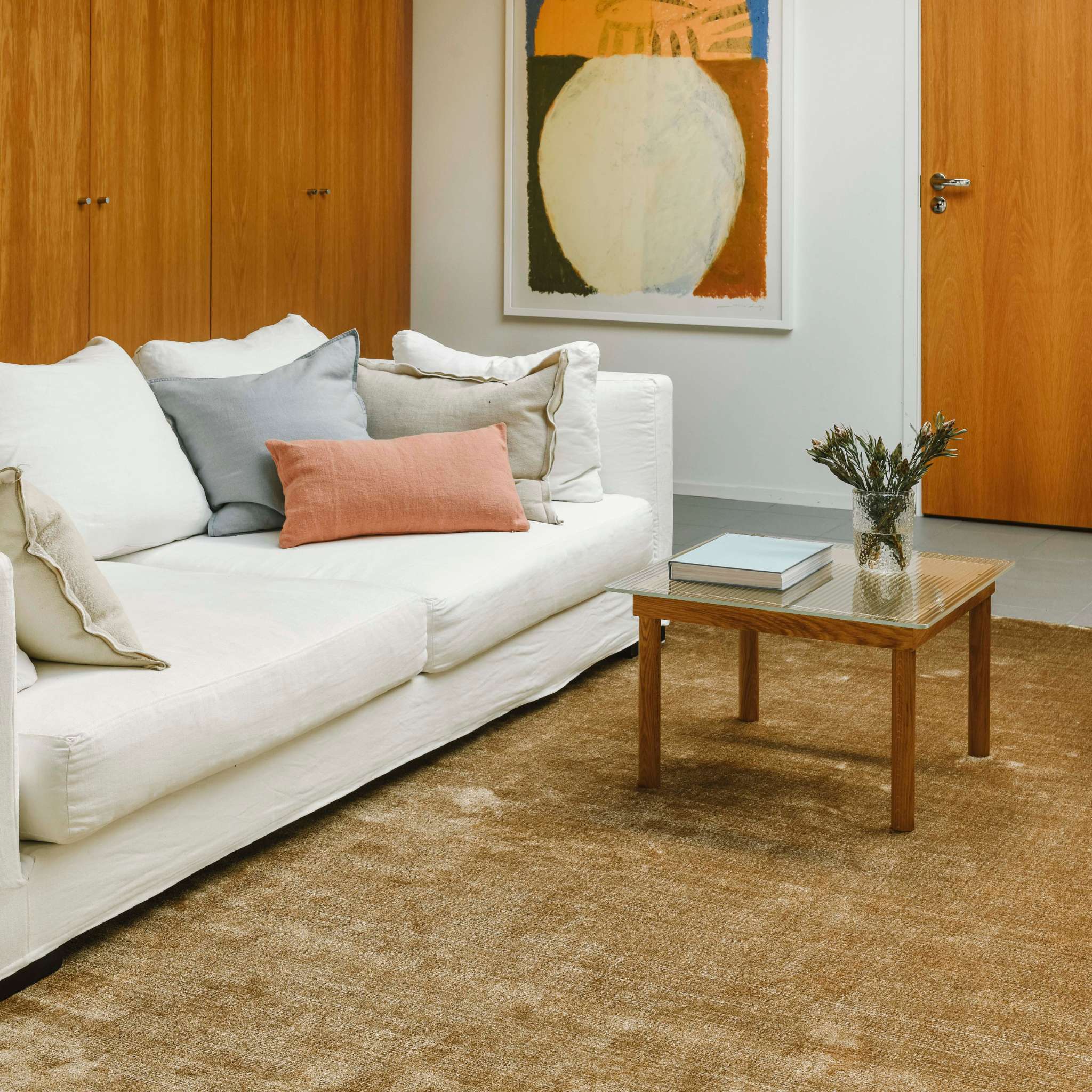 VM Carpet Sametti Rug, Custom Size - 246 yellow