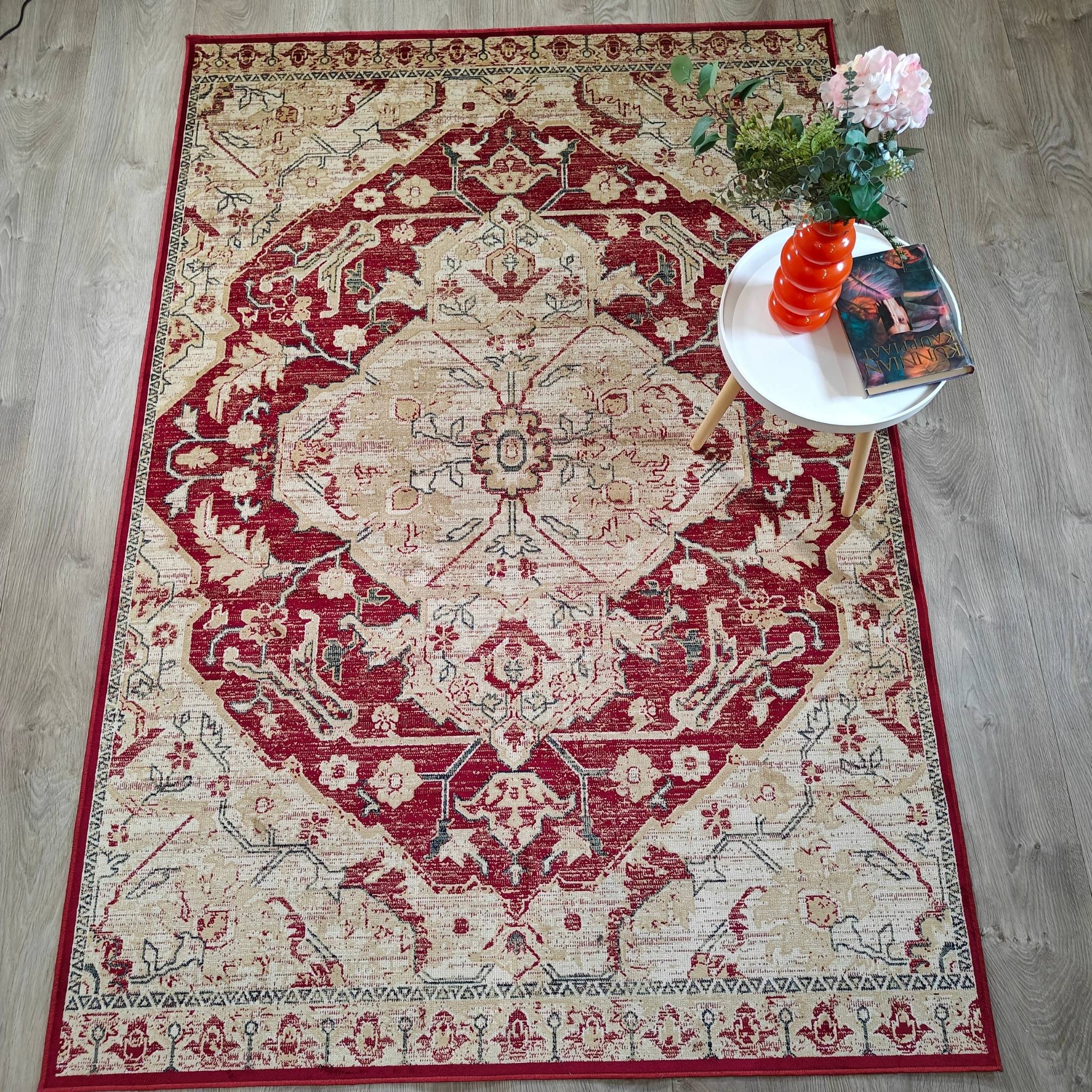 Valencia Viscose rug - red