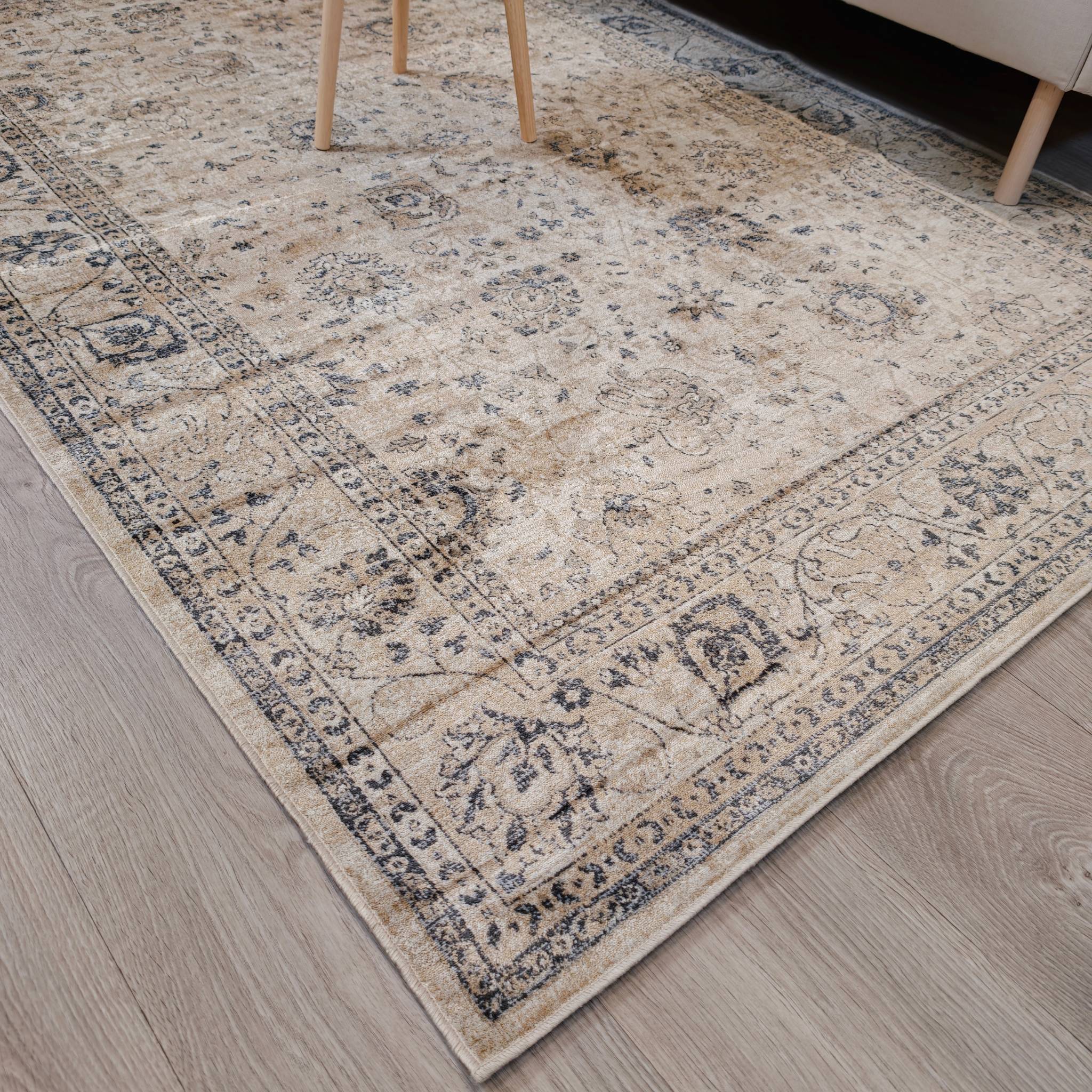 Velour Viscose rug - beige