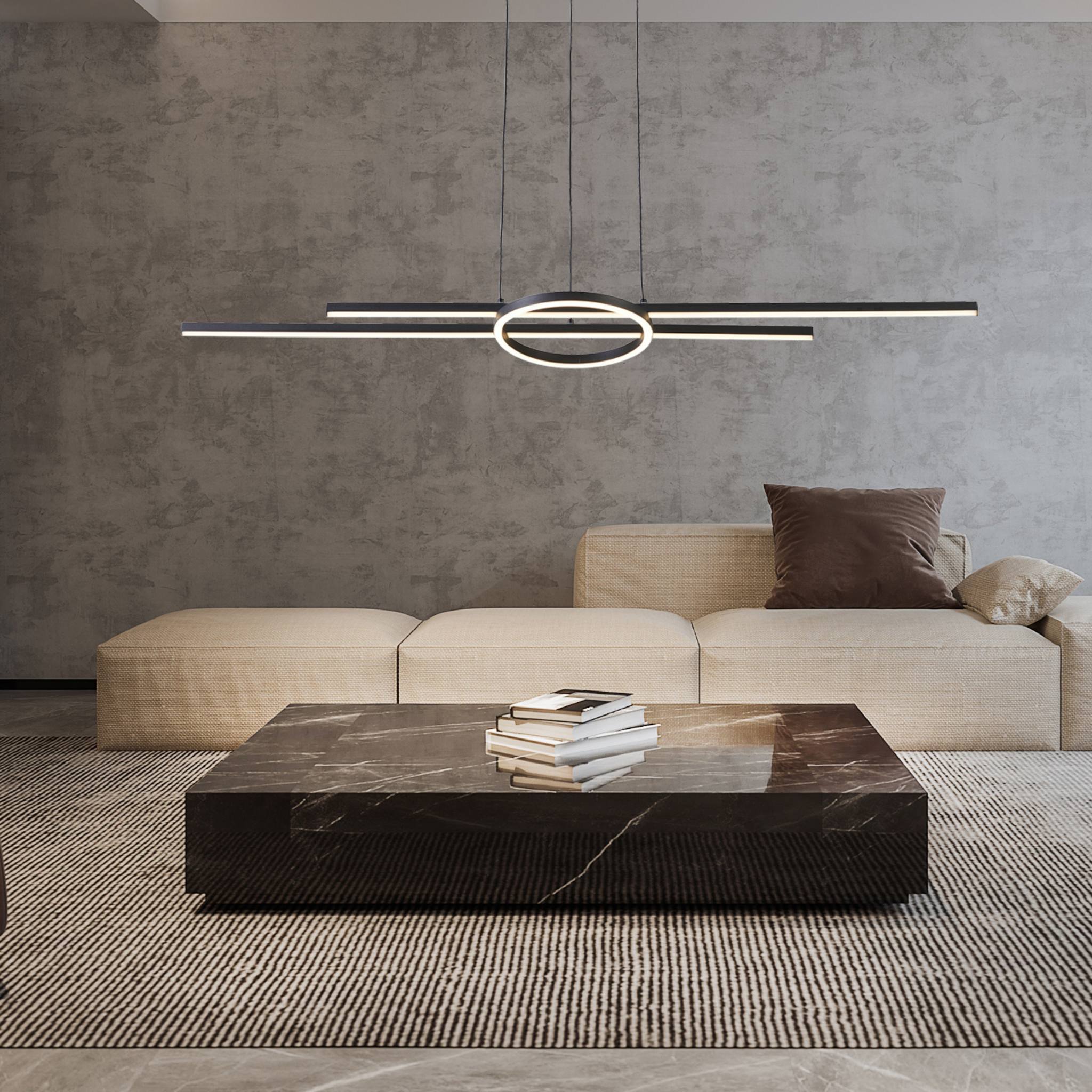 Xandra 342801-30 - Pendant lamp - Sand black