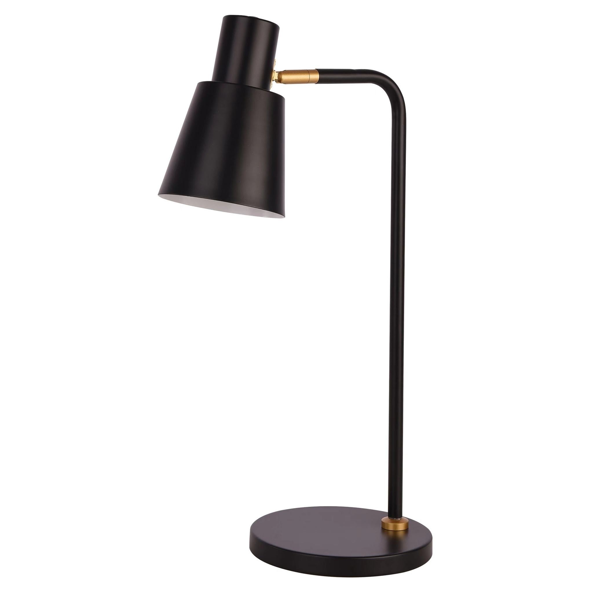 FocusLight Alba - Table lamp - Black - Matt gold - Ø22 cm