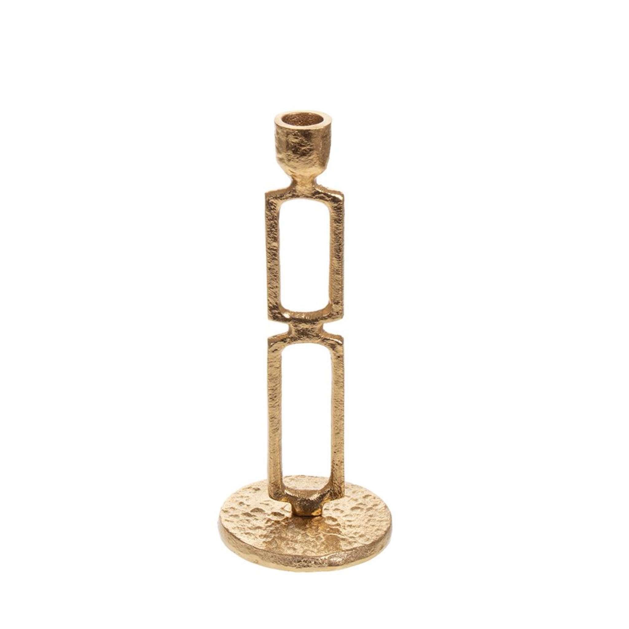 Candlestick, gold, 25 cm, RHEA