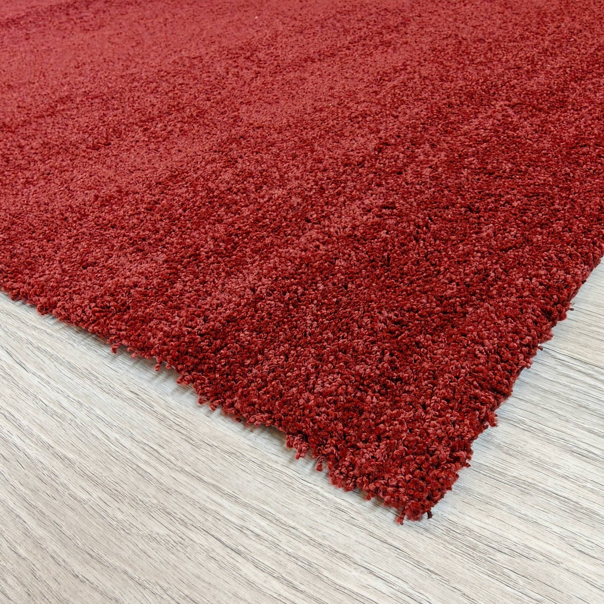 Cozy lyhytnukkainen matto - burgundy
