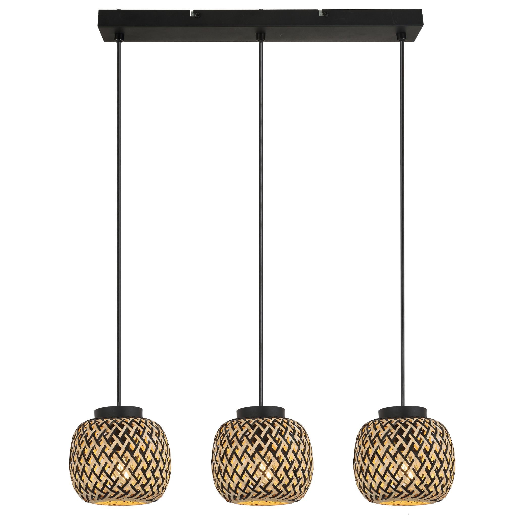 Elaine 342203-30 - Pendant lamp, 3-piece - Sand black