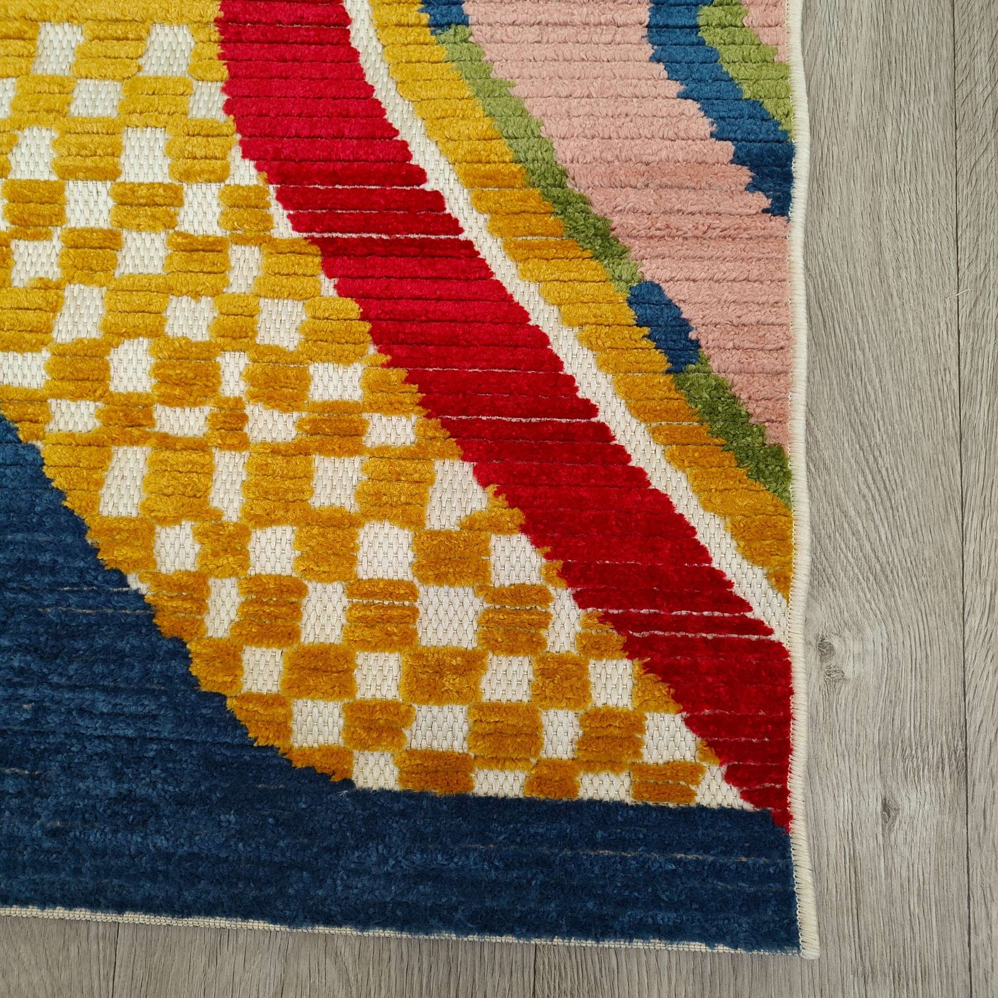 Fiesta low pile Rug - beige-colorful