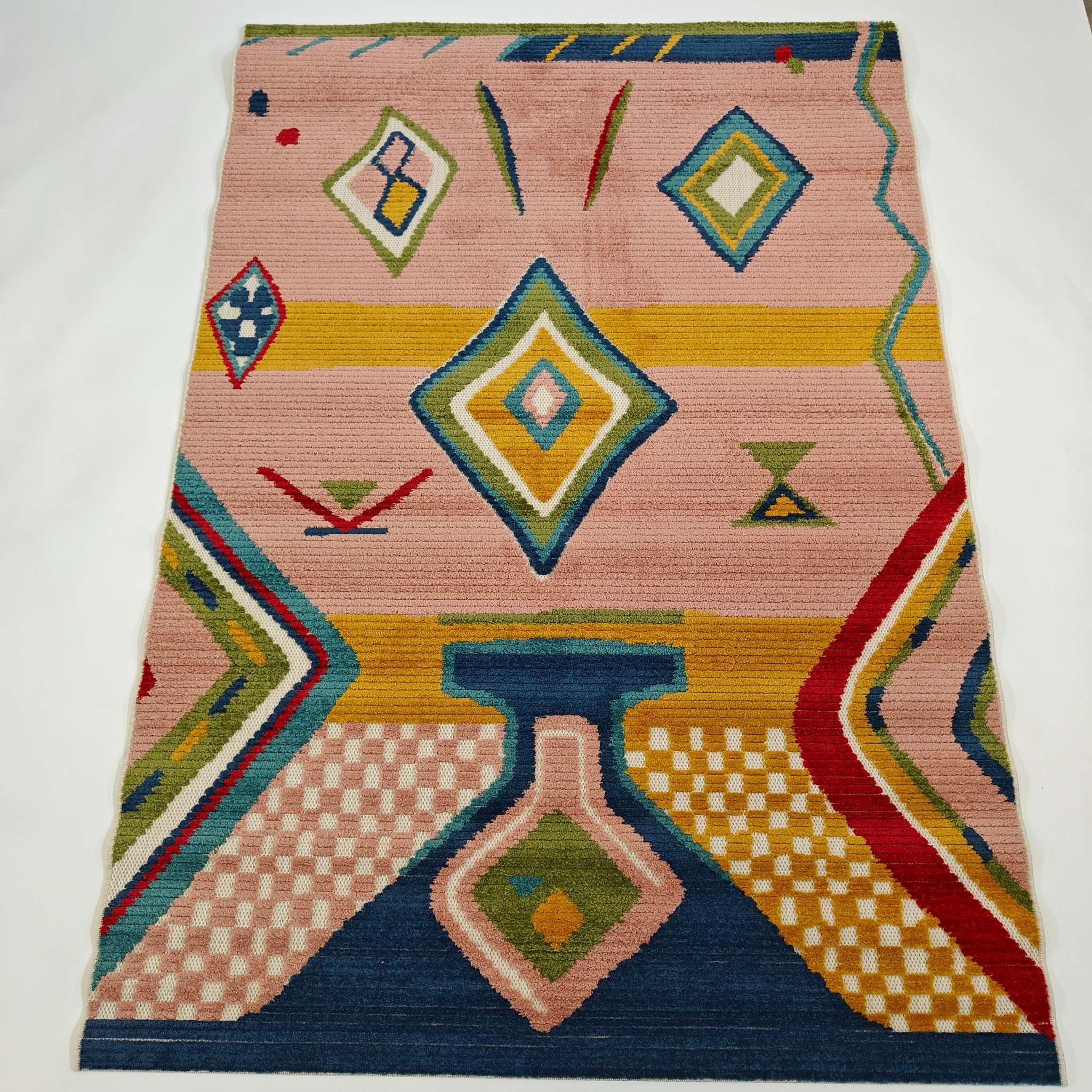Fiesta low pile Rug - beige-colorful
