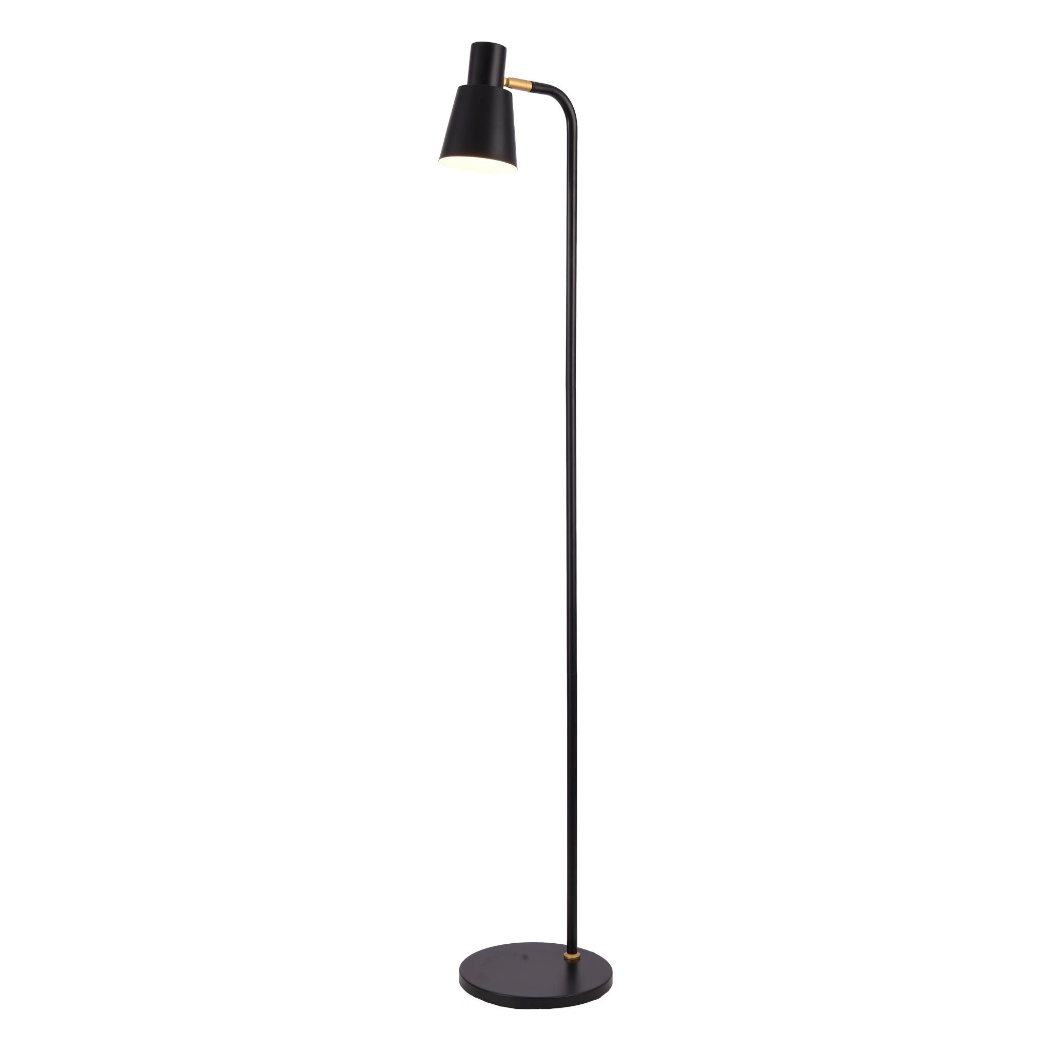FocusLight Alba - Floor lamp - Black - Matt gold - Ø23 cm