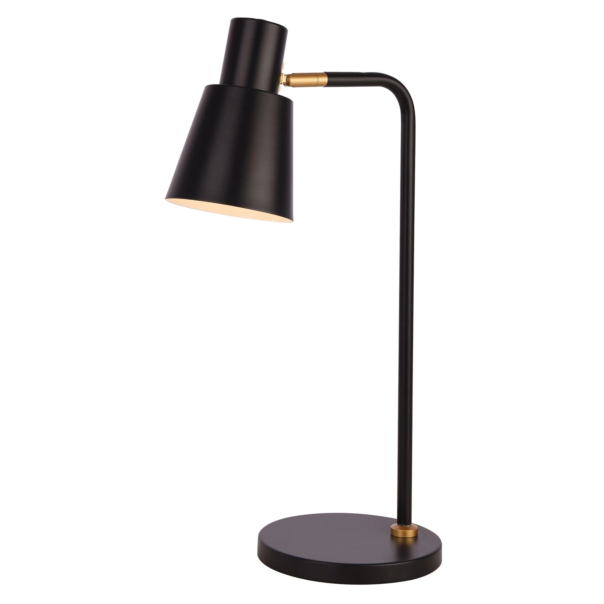 FocusLight Alba - Table lamp - Black - Matt gold - Ø22 cm