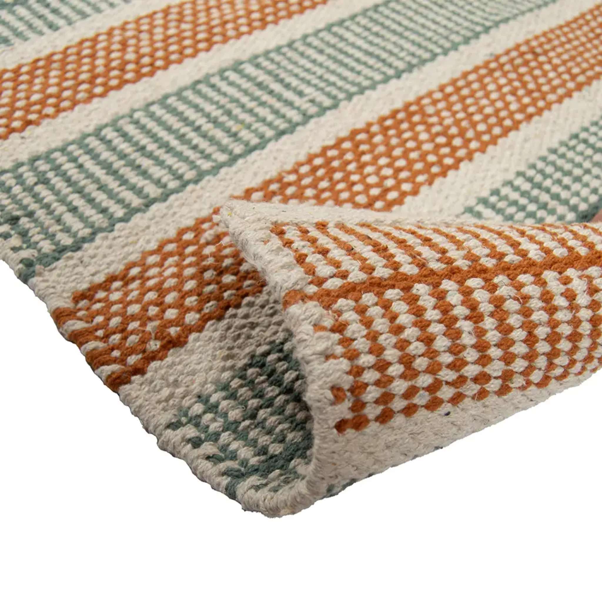 Foksi Cotton rug - terra green