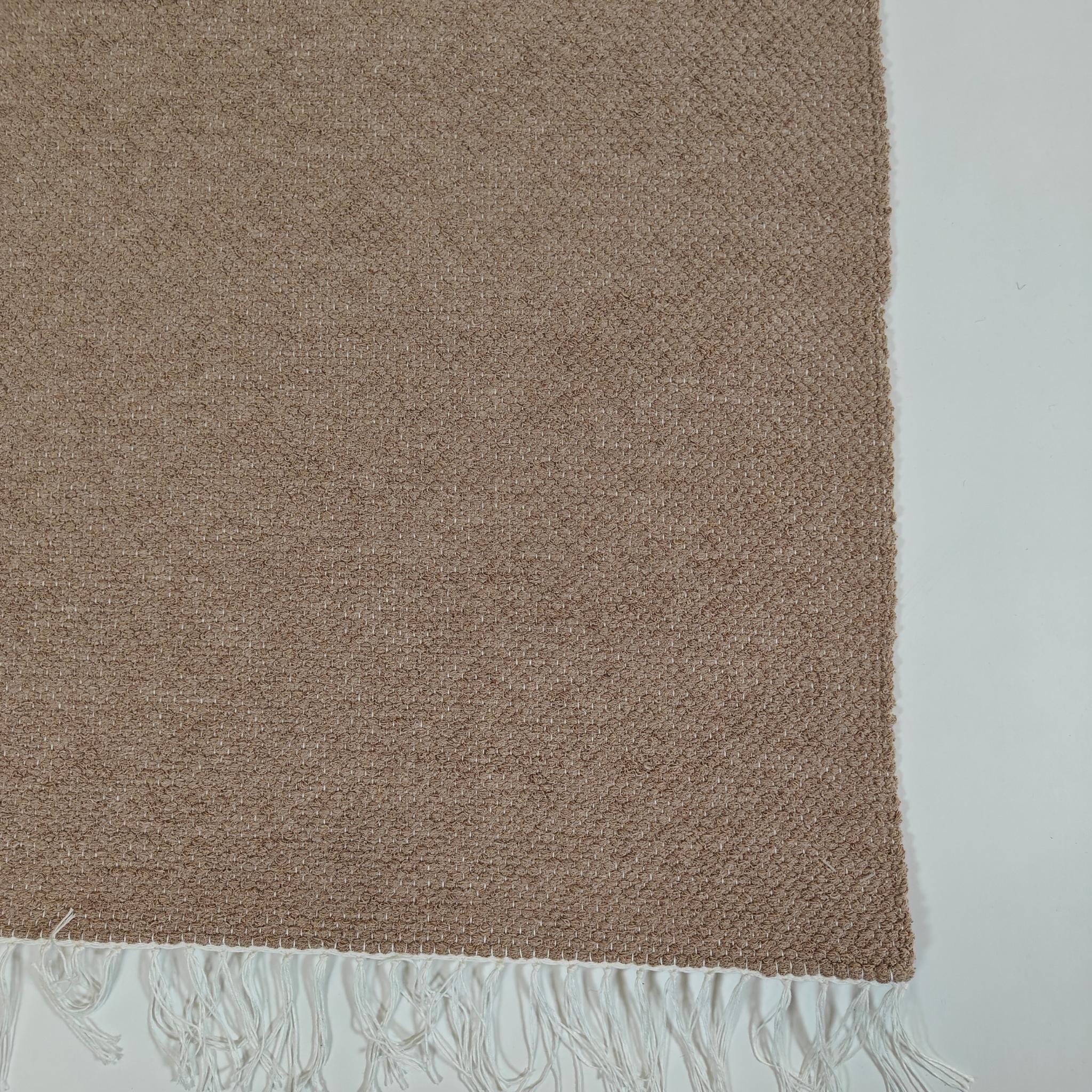 Modern domestic Cotton rug - beige/white