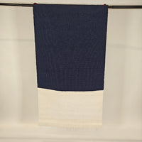 Modern domestic Cotton rug - blue/white
