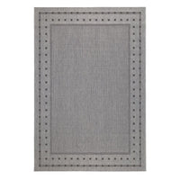 Ruutu sileäksi kudottu matto - vaaleanharmaa