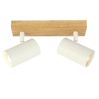 Quentin 838502-37 - 2-piece spotlight -  Sand white - wood