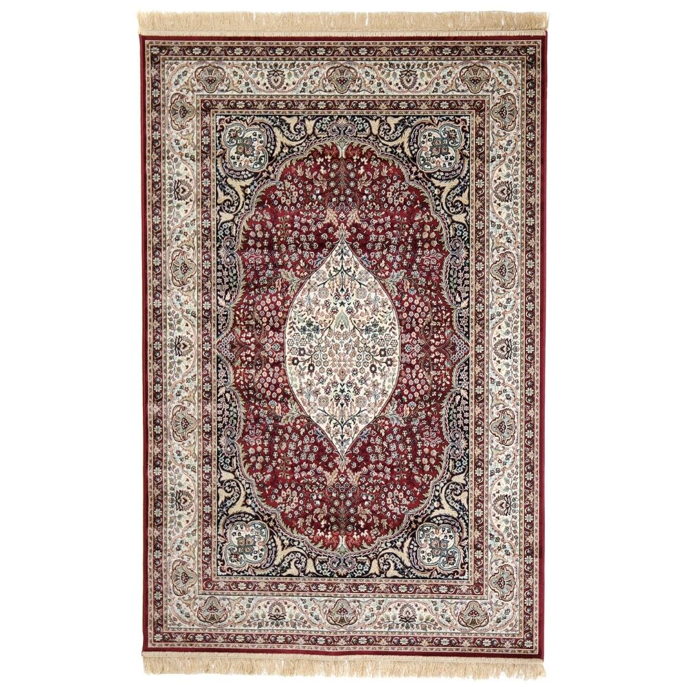 Royal viscose rug Roll - red